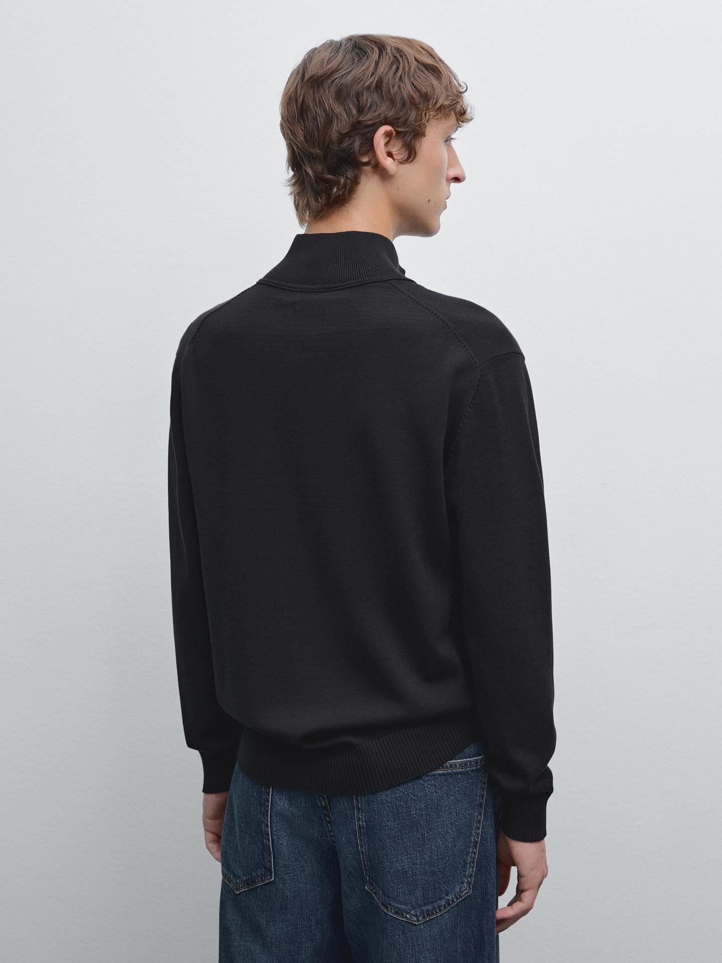 100% cotton zip cardigan