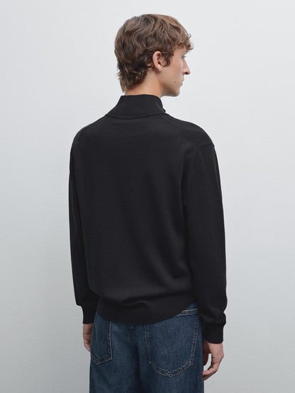 100% cotton zip cardigan