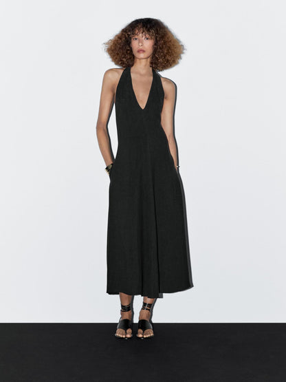 Dress with low-cut back